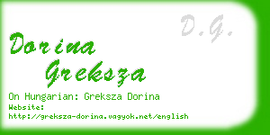 dorina greksza business card